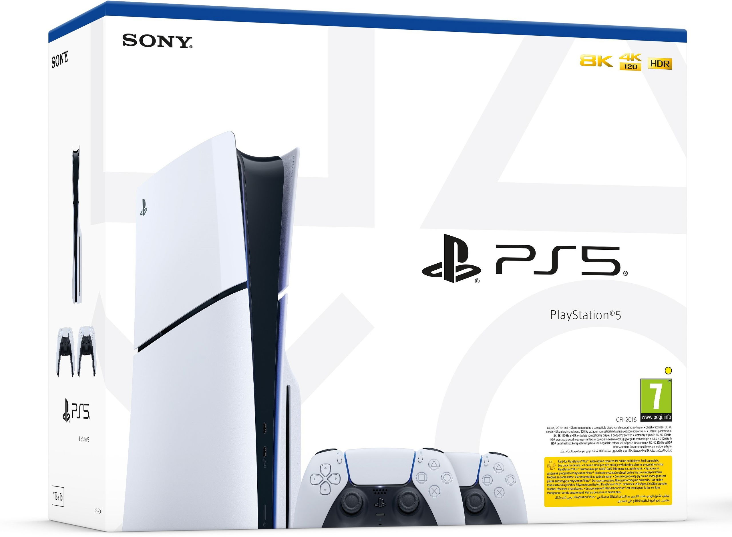 PlayStation 5 (Slim) + 2x DualSense Wireless Controller 214 890 Ft-ért ...