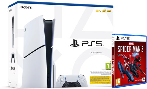 PlayStation 5 (Slim) - 1TB + Marvels Spider-Man 2 - Game Console - Main image