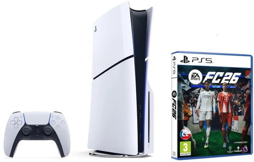 PlayStation 5 (Slim) - 1TB + EA Sports FC 26 - Game Console - Main image