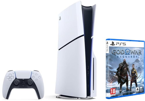 PlayStation 5 (Slim) - 1TB + God of War Ragnarok - Game Console - Main image