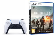 PlayStation 5 DualSense Wireless Controller White + Battlefield 6 - Gamepad