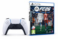 PlayStation 5 DualSense Wireless Controller White + EA Sports FC 26 - Gamepad