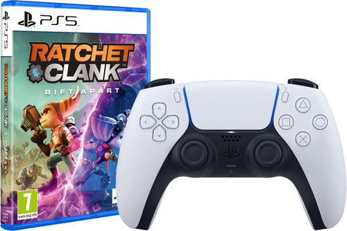 PlayStation 5 DualSense Wireless Controller + 2500 Points NBA 2K22 + Ratchet and Clank - Gamepad - Main image