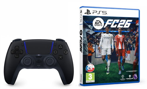 PlayStation 5 DualSense Wireless Controller, Midnight Black + EA Sports FC 26 - Gamepad - Fő fotó