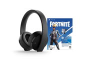 Sony PS4 Gold Wireless Headset Black + Fortnite - Gaming Headphones