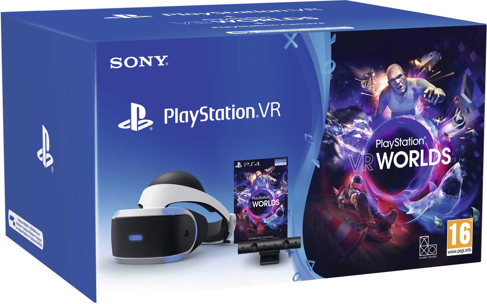 PlayStation VR for PS4 + VR Worlds + PS4 Camera Game - VR brýle