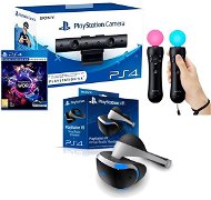 PlayStation VR for PS4 + Game VR Worlds + PS4 Camera + PS MOVE Twin Pack - VR Goggles