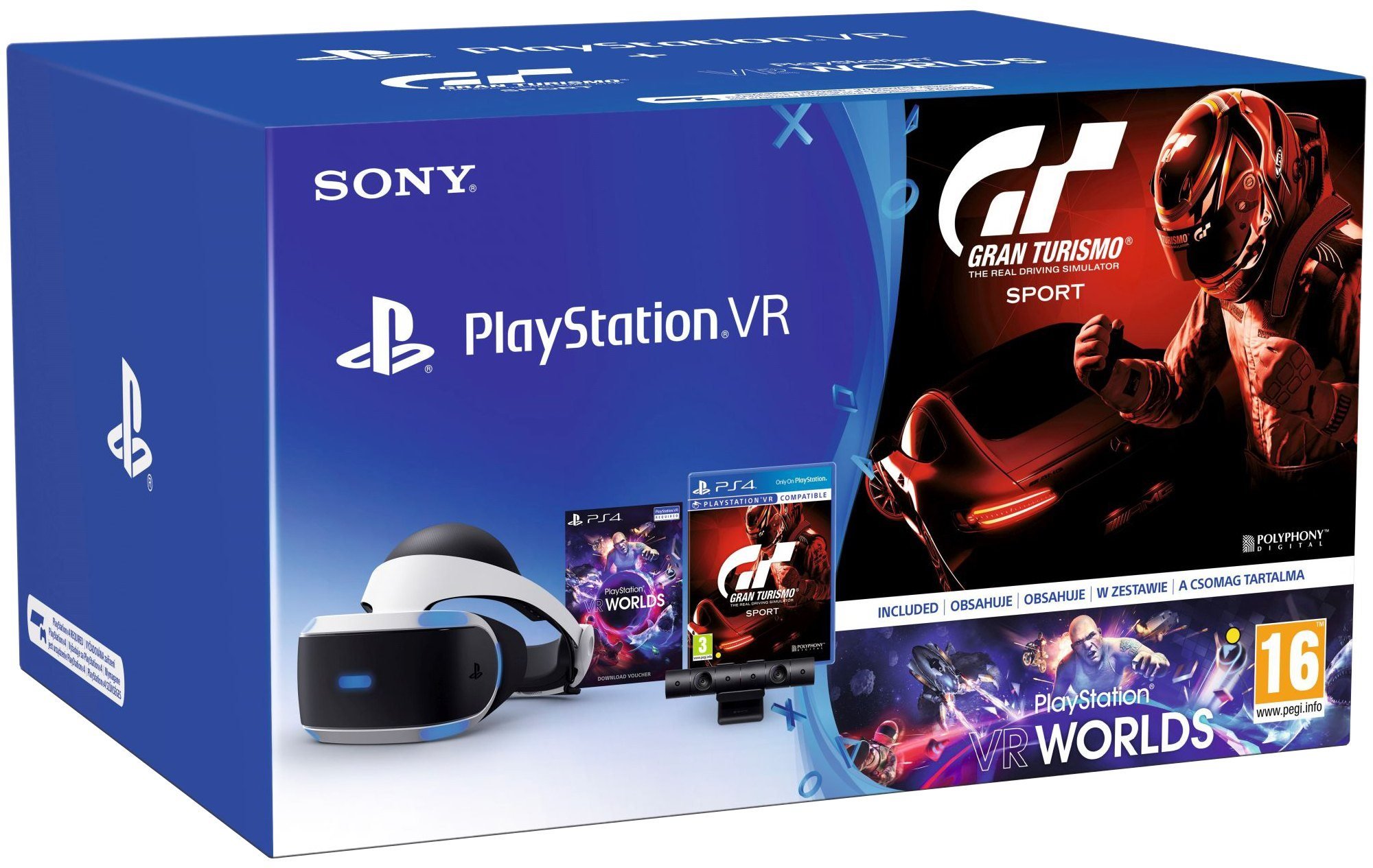 PlayStation VR for PS4 + VR Worlds + GT Sport + PS4 Camera - VR