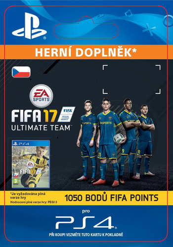 1050 FIFA 17 Points Pack - PS4 CZ Digital Main image 1050 FIFA 17 Points Pack - PS4 CZ Digital - Herní doplněk - Main image