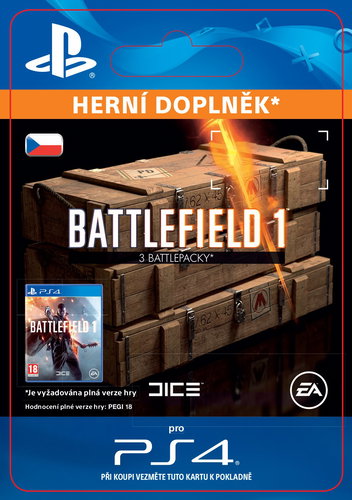 Battlefield 1 Battlepacks x 3 - PS4 CZ Digital - Herní doplněk - Main image