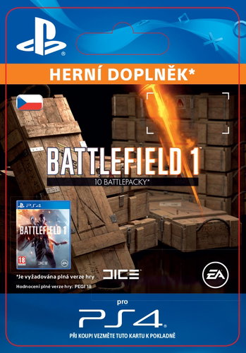 Battlefield 1 Battlepacks x 10 - PS4 CZ Digital - Herní doplněk - Main image