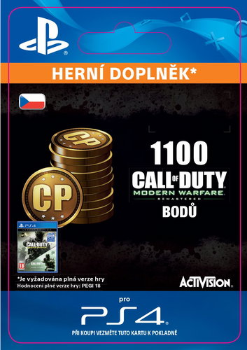 1,100 Call of Duty: Modern Warfare Remastered- SK PS4 Digital - Herní doplněk - Main image