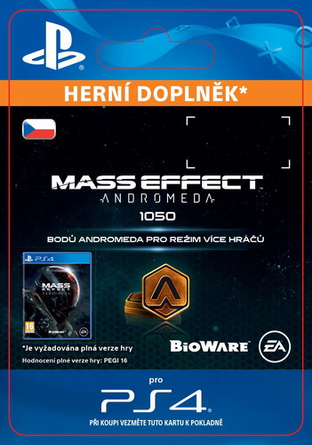 1050 Mass Effect: Andromeda Points - PS4 CZ Digital - Gaming Accessory - Main image