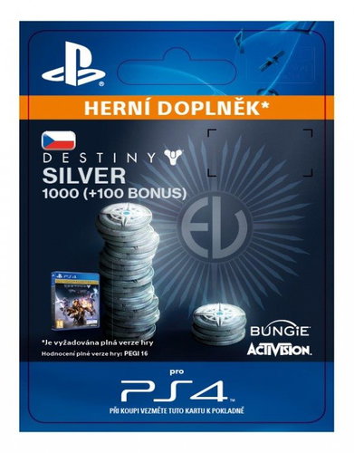 1000 (+100 Bonus) Destiny 2 Silver - PS4 CZ Digital - Gaming Accessory - Main image