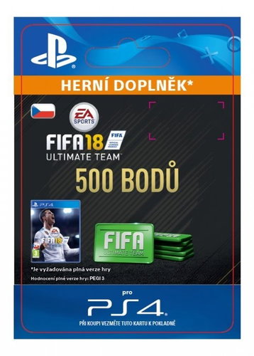 500 FIFA 18 Points Pack - PS4 CZ Digital - Gaming Accessory - Main image