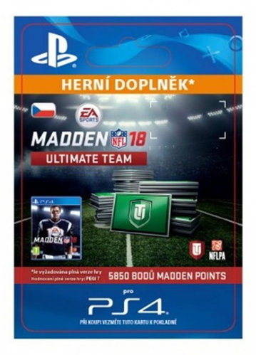 5850 Madden NFL 18 Ultimate Team Points - PS4 CZ Digital - Gaming Accessory - Main image