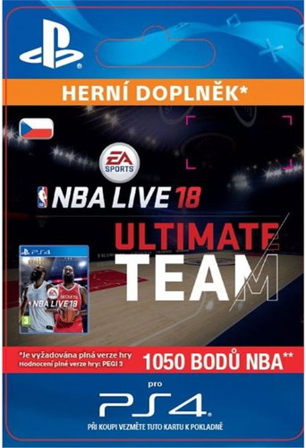 NBA Live 18 Ultimate Team - 1050 NBA points - PS4 CZ Digital - Gaming Accessory - Main image