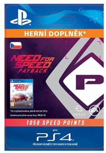 NFS Payback 1050 Speed Points - PS4 CZ Digital - Gaming Accessory - Main image