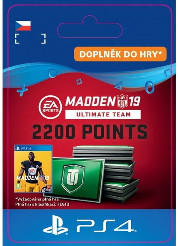 Madden NFL 19 Ultimate Team 2200 Points Pack - PS4 CZ Digital Main image Madden NFL 19 Ultimate Team 2200 Points Pack - PS4 CZ Digital - Gaming Accessory - Main image