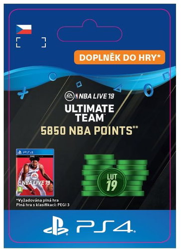 5850 NBA Points - PS4 CZ Digital - Gaming Accessory - Main image