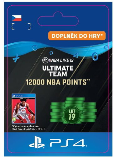 12000 NBA Points - PS4 CZ Digital - Gaming Accessory - Main image
