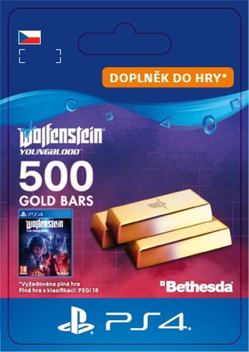 Wolfenstein: Youngblood - 500 Gold Bars - PS4 CZ Digital - Gaming Accessory - Main image