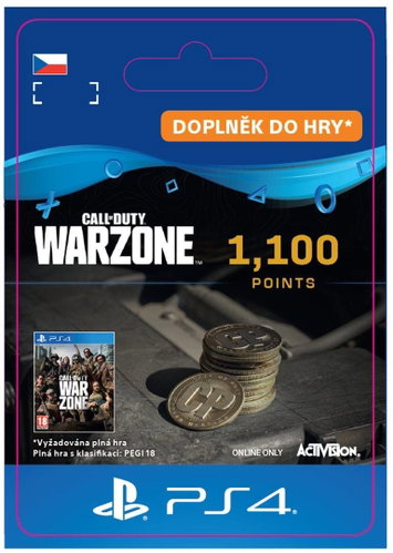 Call of Duty: Warzone - 1100 Warzone Points - PS4 CZ Digital Main image Call of Duty: Warzone - 1100 Warzone Points - PS4 CZ Digital - Gaming Accessory - Main image