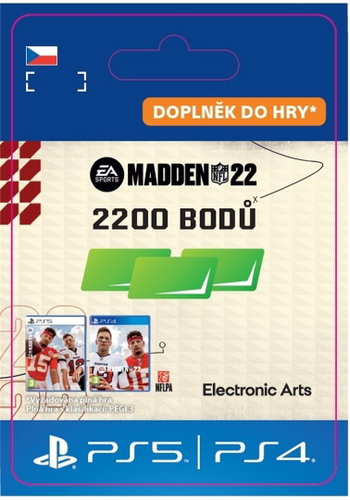 Madden NFL 22: 2200 Madden Points - PS4 CZ DIGITAL Main image Madden NFL 22: 2200 Madden Points - PS4 CZ DIGITAL - Gaming Accessory - Main image