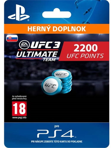 EA SPORTS UFC 3 - 2200 UFC POINTS - PS4 SK Digital - Herní doplněk - Main image