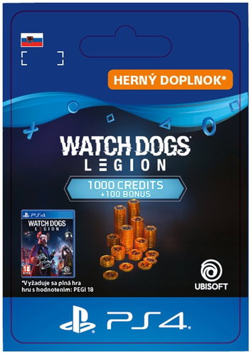Watch Dogs Legion 1,100 WD Credits - PS4 SK Digital - Herní doplněk - Main image