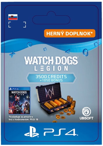 Watch Dogs Legion 4,550 WD Credits – PS4 SK Digital Hlavný obrázok Watch Dogs Legion 4,550 WD Credits – PS4 SK Digital - Herný doplnok - Hlavný obrázok