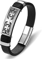 Leather bracelet - crosses BXG6001 - 21,5cm - Bracelet