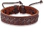Leather bracelet - brown SLPG2231-2 - Bracelet