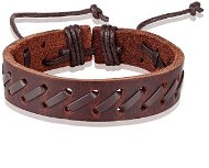 Leather bracelet - brown SLPG2231-2 - Bracelet