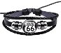 Leather bracelet "route 66 bracelet" - 14005-5 - Bracelet