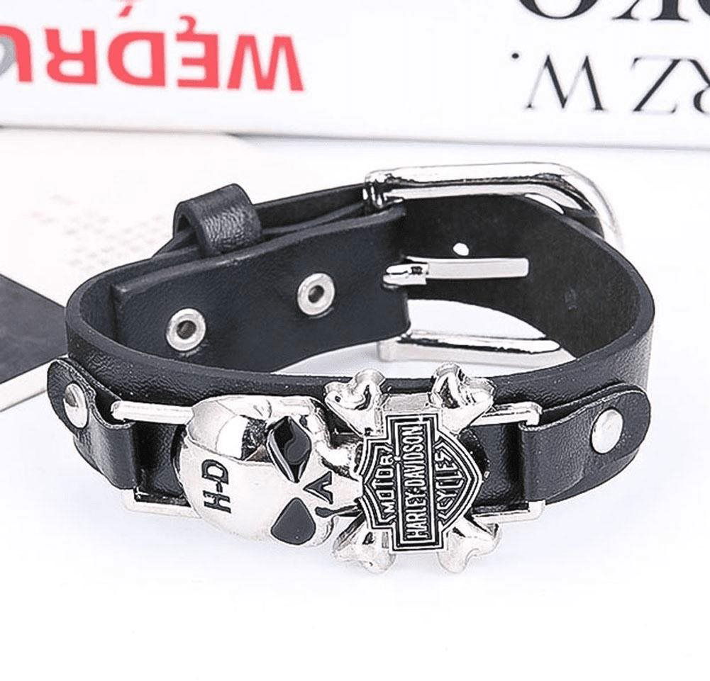 Harley on sale leather bracelet