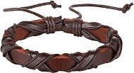 Leather bracelet - brown SLPG2237 - Bracelet