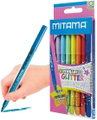 MITAMA se třpytkami, 3 mm, trojhranné - sada 8 barev