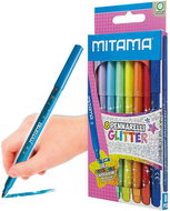 MITAMA with glitter, 3 mm, triangular - set of 8 colours - Felt Tip Pens