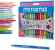 MITAMA with glitter, 3 mm, triangular - set of 16 colours - Felt Tip Pens