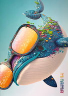 MITAMA Whale, A4, square, 40+2 sheets - Exercise Book