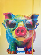 MITAMA Schweinchen A4 mit Gummiband und Klappen - Sammelbox