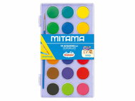 MITAMA 29 mm, se štětcem, 18 barev, fialová krabička - Watercolours