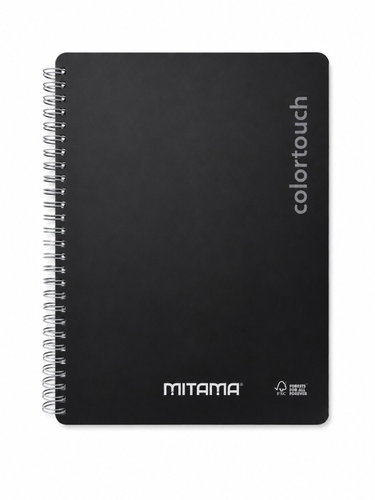 MITAMA i-Note 18.5 × 24 cm, linkovaný, 90 listů, černý - Notepad - Main image