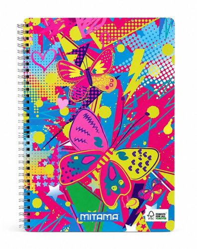 MITAMA A4, linkovaný, 60 listů, motýl - Notepad - Main image