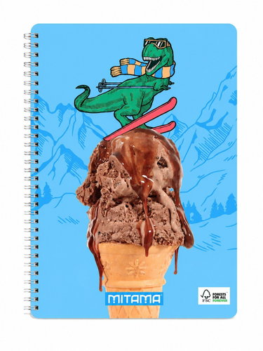 MITAMA A4, linkovaný, 60 listů, Dinosaurus - Notepad - Main image