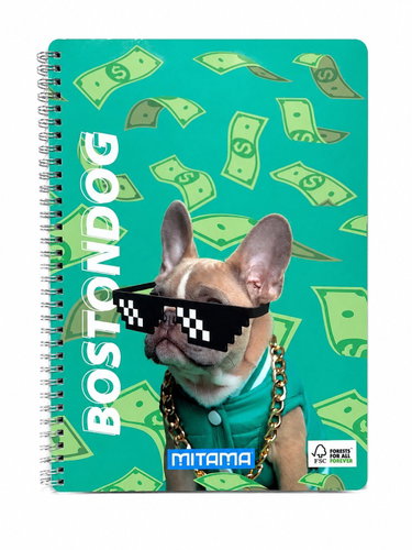 MITAMA A4, čtverečkovaný, 60 listů, pes - Notepad - Main image