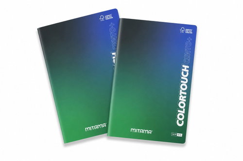 MITAMA, A4, liniert mit Rand, 54 Blatt, schwarz-grün – 2er-Pack - Heft - Hauptbild