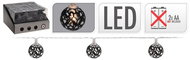 M.A.T. Chain, 1m, 10LED, warm White, BALL, 28mm BLACK - Christmas Chain