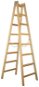 M.A.T. - Rebrík maliarsky, 8 pr. PREMIUM, drevený - Dvojitý rebrík